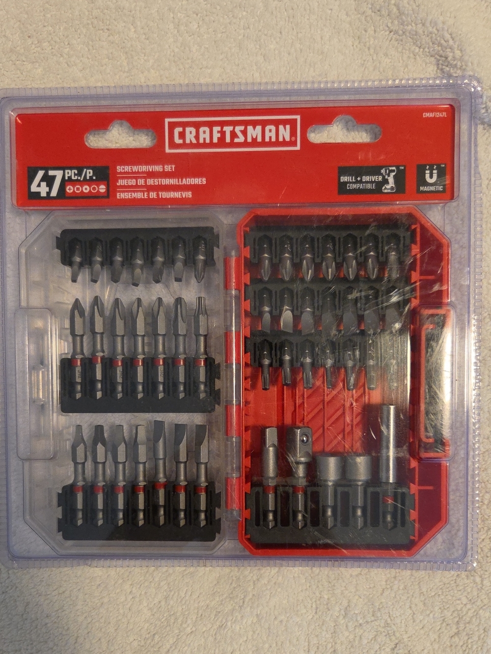 Craftsman 47-Piece Bit Set in Red and Black